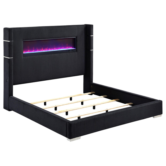 Tisdall California King, E.King & Queen Bed Grey, Black & Queen - Furniture Land (Milwaukee, WI)