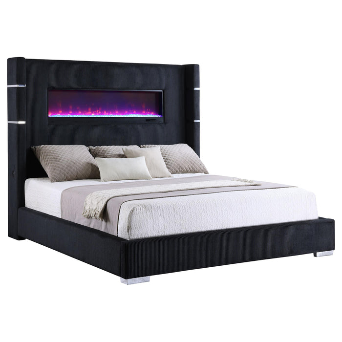 Tisdall California King, E.King & Queen Bed Grey, Black & Queen - Furniture Land (Milwaukee, WI)