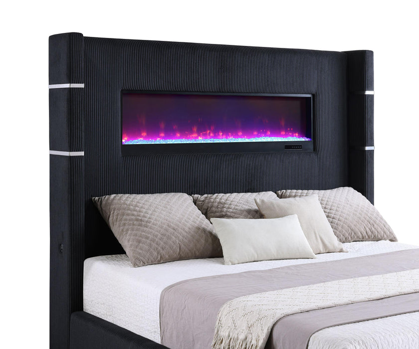 Tisdall California King, E.King & Queen Bed Grey, Black & Queen - Furniture Land (Milwaukee, WI)