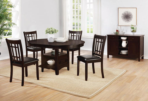 Lavon Padded Dining Side Chairs Espresso and Black (Set of 2) - Furniture Land (Milwaukee, WI)