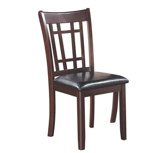 Lavon Padded Dining Side Chairs Espresso and Black (Set of 2) - Furniture Land (Milwaukee, WI)
