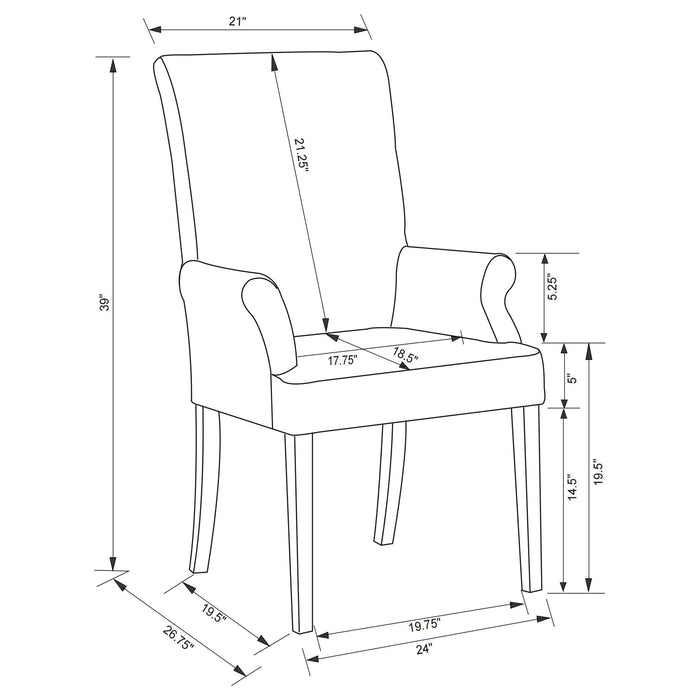 Herran Arm Chairs - Furniture Land (Milwaukee, WI)