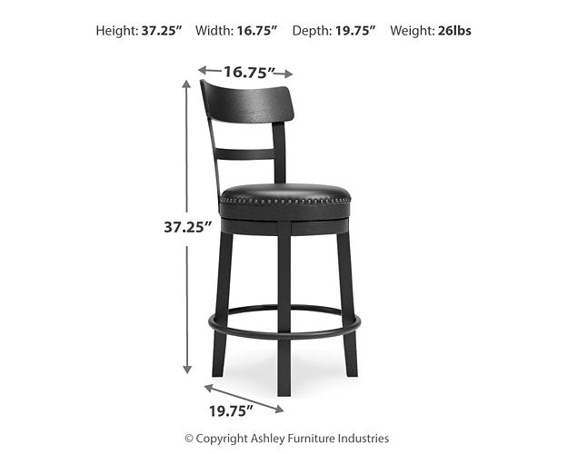 Valebeck Counter Height Bar Stool - Furniture Land (Milwaukee, WI)