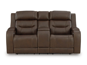 Knightington Power Reclining Loveseat with Audio Seating - Furniture Land (Milwaukee, WI)