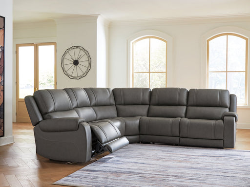 5Z - Pittson Power Reclining Sectional - Furniture Land (Milwaukee, WI)