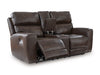 Crossplex Power Reclining Loveseat with Console - Furniture Land (Milwaukee, WI)