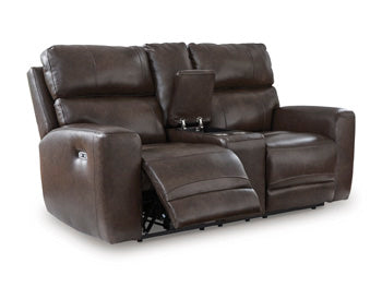 Crossplex Power Reclining Loveseat with Console - Furniture Land (Milwaukee, WI)