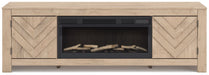 Cayboni 71" TV Stand with Electric Fireplace - Furniture Land (Milwaukee, WI)