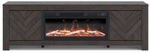 Cayboni 71" TV Stand with Electric Fireplace - Furniture Land (Milwaukee, WI)
