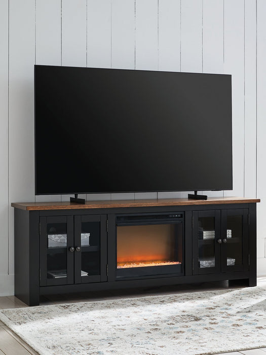 Wildenauer 76" TV Stand with Electric Fireplace - Furniture Land (Milwaukee, WI)