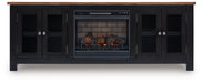 Wildenauer 76" TV Stand with Electric Fireplace - Furniture Land (Milwaukee, WI)