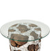 AICO Furniture Discoveries Wood Crafted End Cocktail Table with Silver Accents - Furniture Land (Milwaukee, WI)