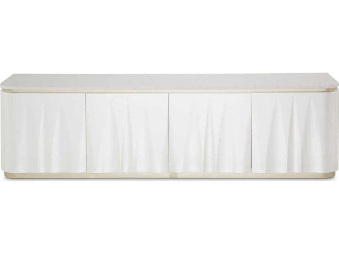 AICO Furniture London Place Media Cabinet in Creamy Pearl - Furniture Land (Milwaukee, WI)