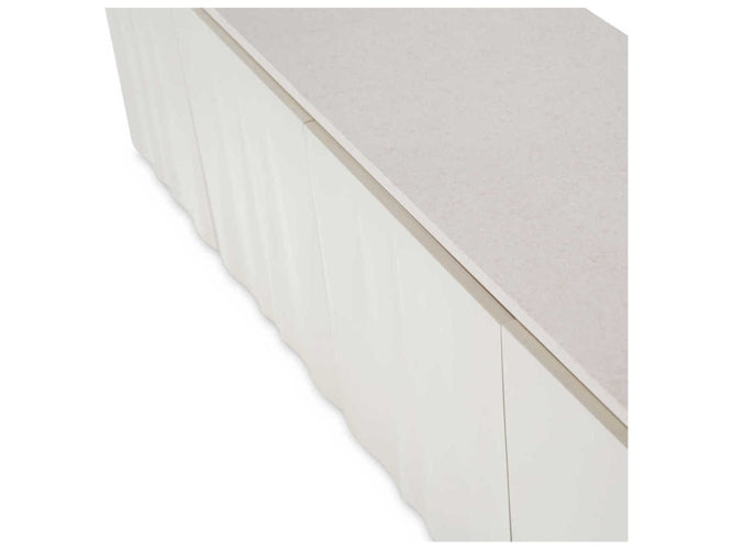AICO Furniture London Place Media Cabinet in Creamy Pearl - Furniture Land (Milwaukee, WI)