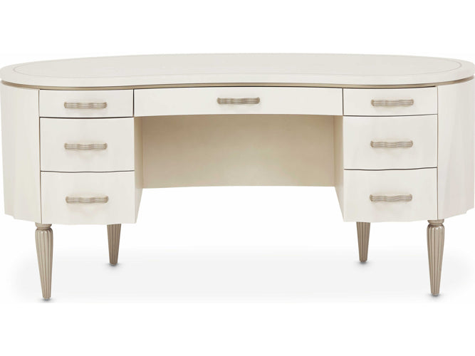 AICO Furniture London Place Desk in Creamy Pearl - Furniture Land (Milwaukee, WI)
