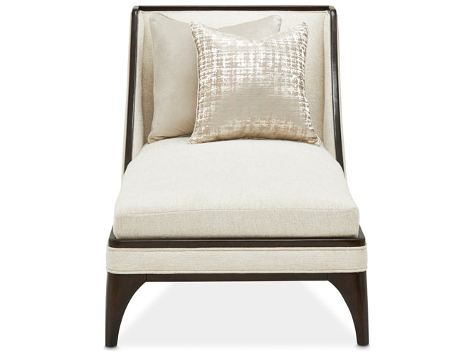 AICO Paris Chic Armless Chaise Cremini in Espresso - Furniture Land (Milwaukee, WI)