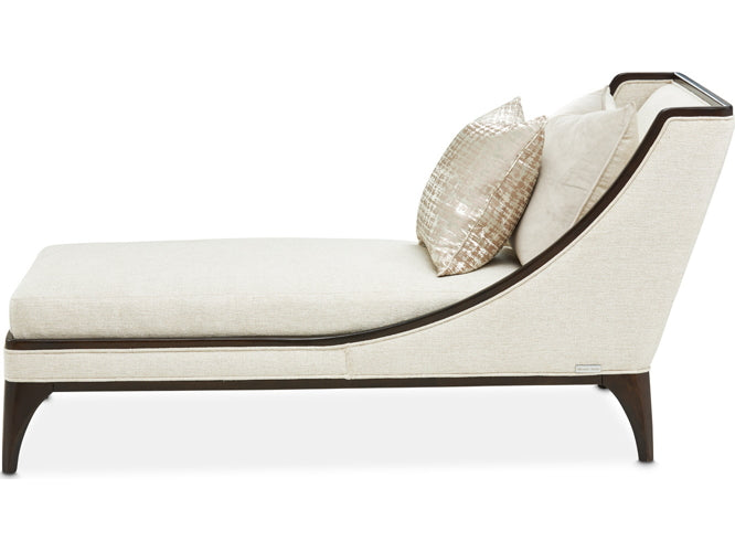 AICO Paris Chic Armless Chaise Cremini in Espresso - Furniture Land (Milwaukee, WI)