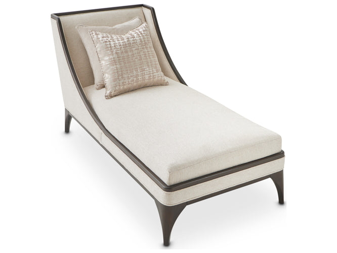 AICO Paris Chic Armless Chaise Cremini in Espresso - Furniture Land (Milwaukee, WI)