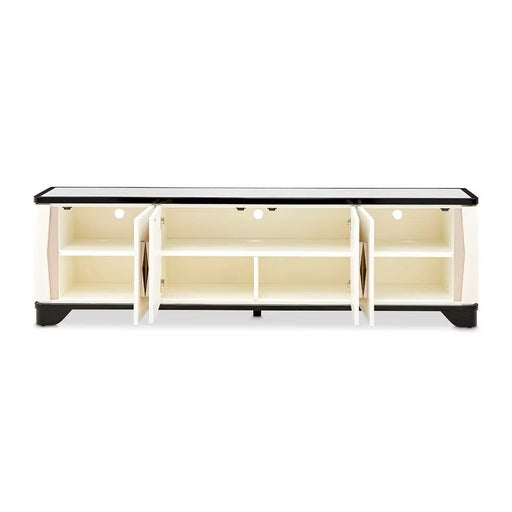 AICO Furniture Tuxedo Media Cabinet in Piano Keyboard - Furniture Land (Milwaukee, WI)