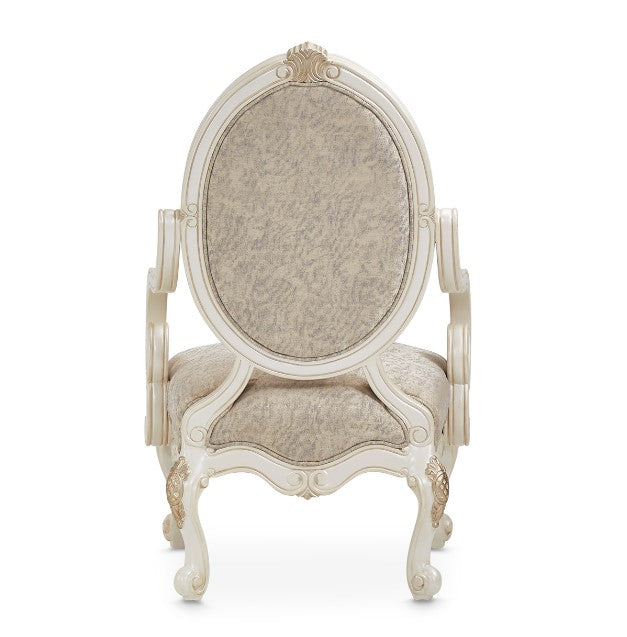 AICO Lavelle Oval Back Wood Chair Mystic in Classic Pearl - Furniture Land (Milwaukee, WI)