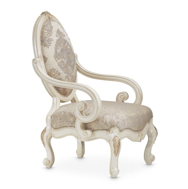 AICO Lavelle Oval Back Wood Chair Mystic in Classic Pearl - Furniture Land (Milwaukee, WI)