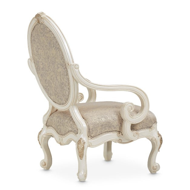 AICO Lavelle Oval Back Wood Chair Mystic in Classic Pearl - Furniture Land (Milwaukee, WI)
