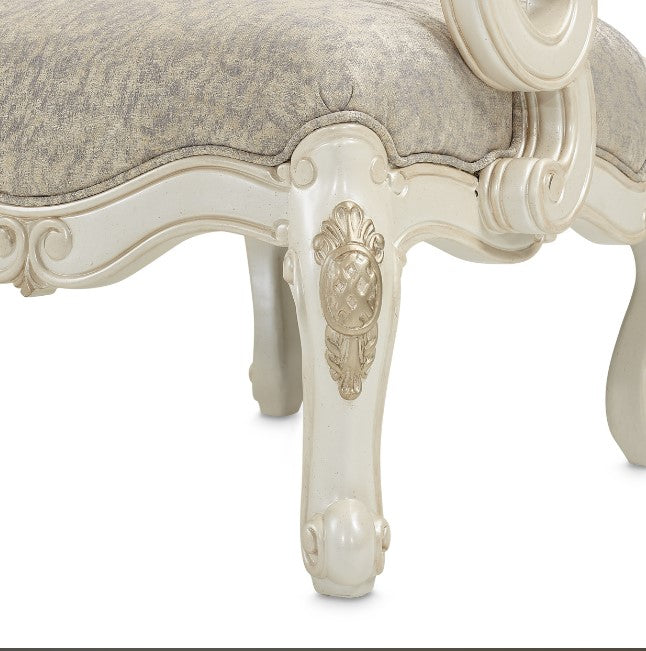 AICO Lavelle Oval Back Wood Chair Mystic in Classic Pearl - Furniture Land (Milwaukee, WI)