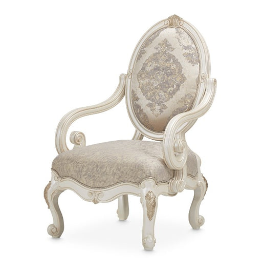 AICO Lavelle Oval Back Wood Chair Mystic in Classic Pearl - Furniture Land (Milwaukee, WI)