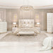 AICO La Rachelle Queen Upholstered Panel Bed in Medium Champagne - Furniture Land (Milwaukee, WI)