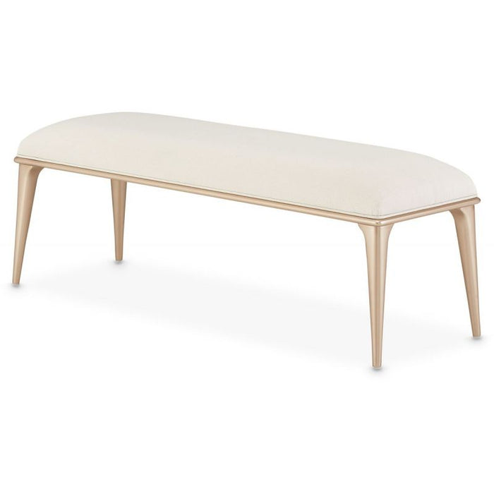 AICO La Rachelle Bed Bench in Medium Champagne - Furniture Land (Milwaukee, WI)