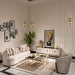 AICO Carmela Cocktail Table in Shimmer Ivory - Furniture Land (Milwaukee, WI)