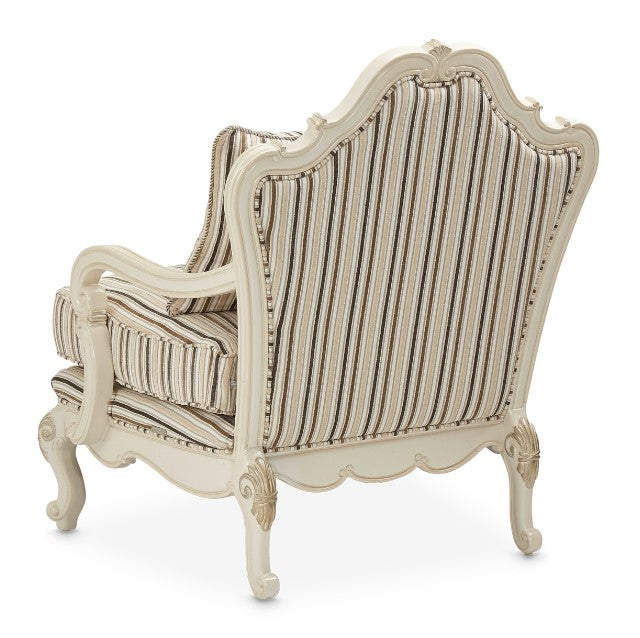 AICO Lavelle Bergere Wood Chair Birch in Classic Pearl - Furniture Land (Milwaukee, WI)