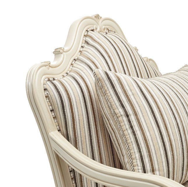 AICO Lavelle Bergere Wood Chair Birch in Classic Pearl - Furniture Land (Milwaukee, WI)