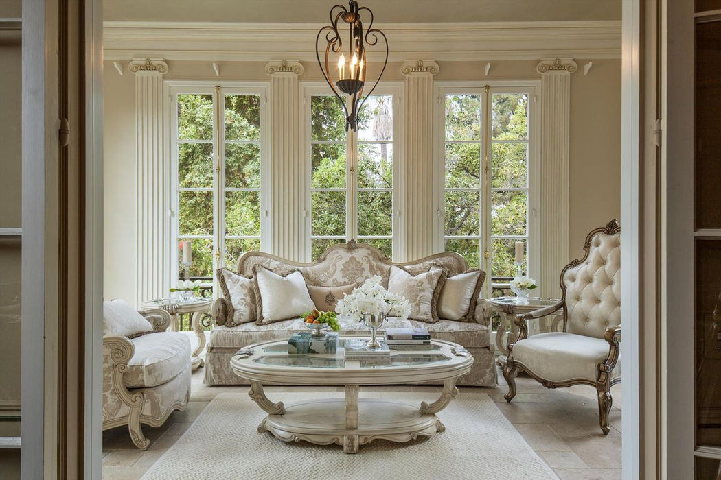 Aico Platine de Royale Chairside Table in Champagne - Furniture Land (Milwaukee, WI)