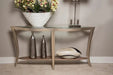 AICO Malibu Crest Console Table w/Glass in Chardonnay - Furniture Land (Milwaukee, WI)