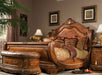 AICO Cortina King Sleigh Bed in Honey Walnut - Furniture Land (Milwaukee, WI)