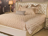 AICO Cosmopolitan 3-pc Queen Coverlet Set in Champagne - Furniture Land (Milwaukee, WI)