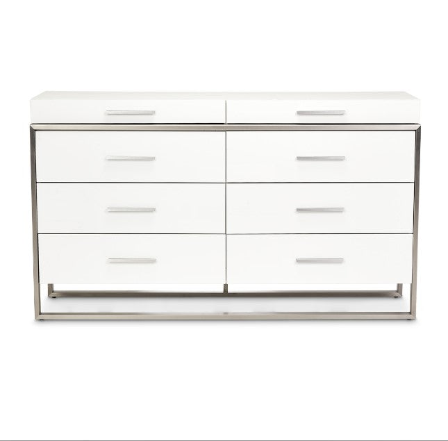AICO Marquee Dresser in Cloud White - Furniture Land (Milwaukee, WI)