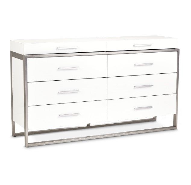 AICO Marquee Dresser in Cloud White - Furniture Land (Milwaukee, WI)