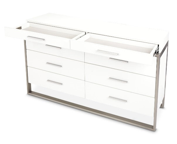 AICO Marquee Dresser in Cloud White - Furniture Land (Milwaukee, WI)