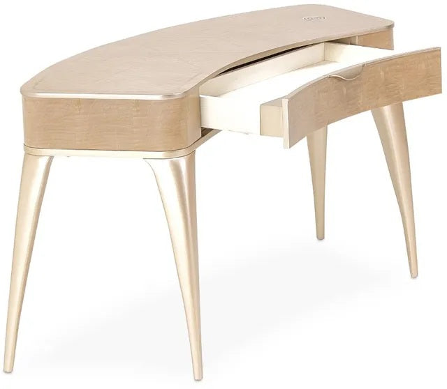 AICO Malibu Crest Vanity/Writing Desk in Blush - Furniture Land (Milwaukee, WI)