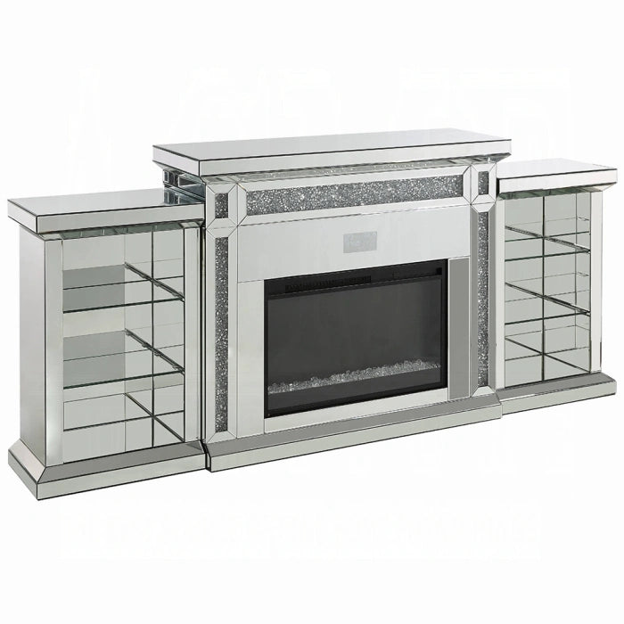 Noralie Fireplace With LED and Bluetooth