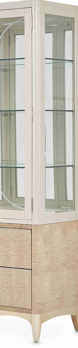 AICO Malibu Crest Display Cabinet in Chardonnay - Furniture Land (Milwaukee, WI)