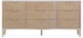 AICO Malibu Crest 9 Drawer Dresser in Blush - Furniture Land (Milwaukee, WI)