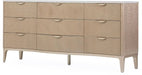 AICO Malibu Crest 9 Drawer Dresser in Blush - Furniture Land (Milwaukee, WI)