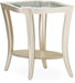 AICO Malibu Crest End Table w/Glass in Chardonnay - Furniture Land (Milwaukee, WI)