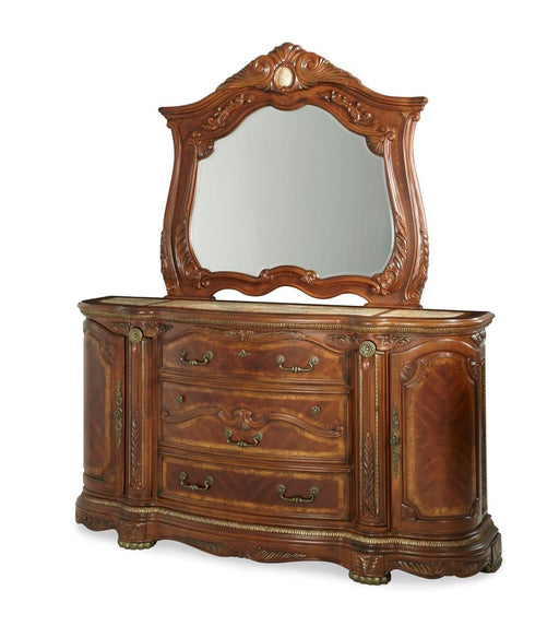AICO Cortina Dresser in Honey Walnut - Furniture Land (Milwaukee, WI)