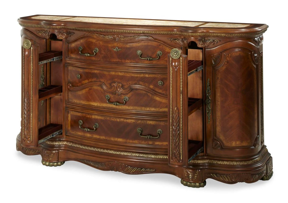 AICO Cortina Dresser in Honey Walnut - Furniture Land (Milwaukee, WI)