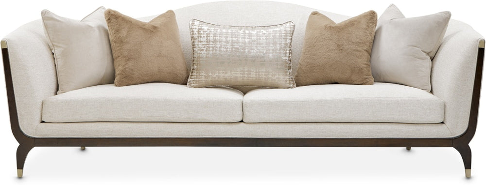 AICO Paris Chic Sofa Cremini in Espresso - Furniture Land (Milwaukee, WI)