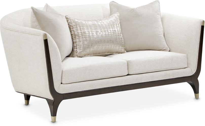 AICO Paris Chic Loveseat Cremini in Espresso - Furniture Land (Milwaukee, WI)
